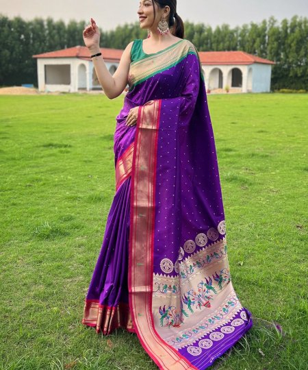 Ganga Jamuna Elegance Paithani Perfection in Every Weave - dvz0003944