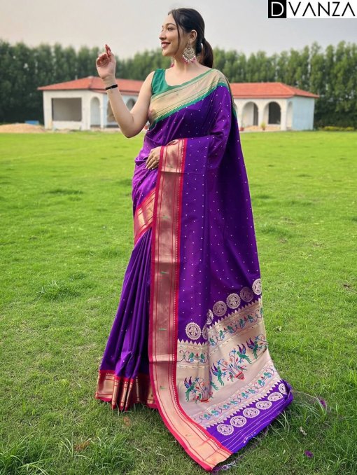 Ganga Jamuna Elegance Paithani Perfection in Every Weave - dvz0003944