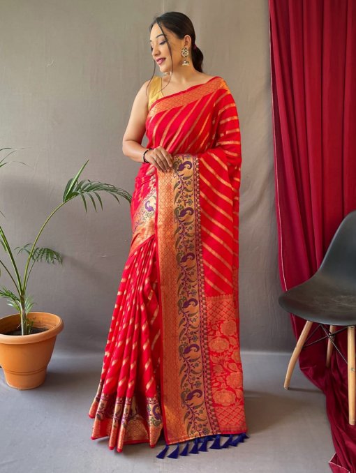 Zari Silk Saree Banarasi Saree Online Only On Dvanza - dvz0003402