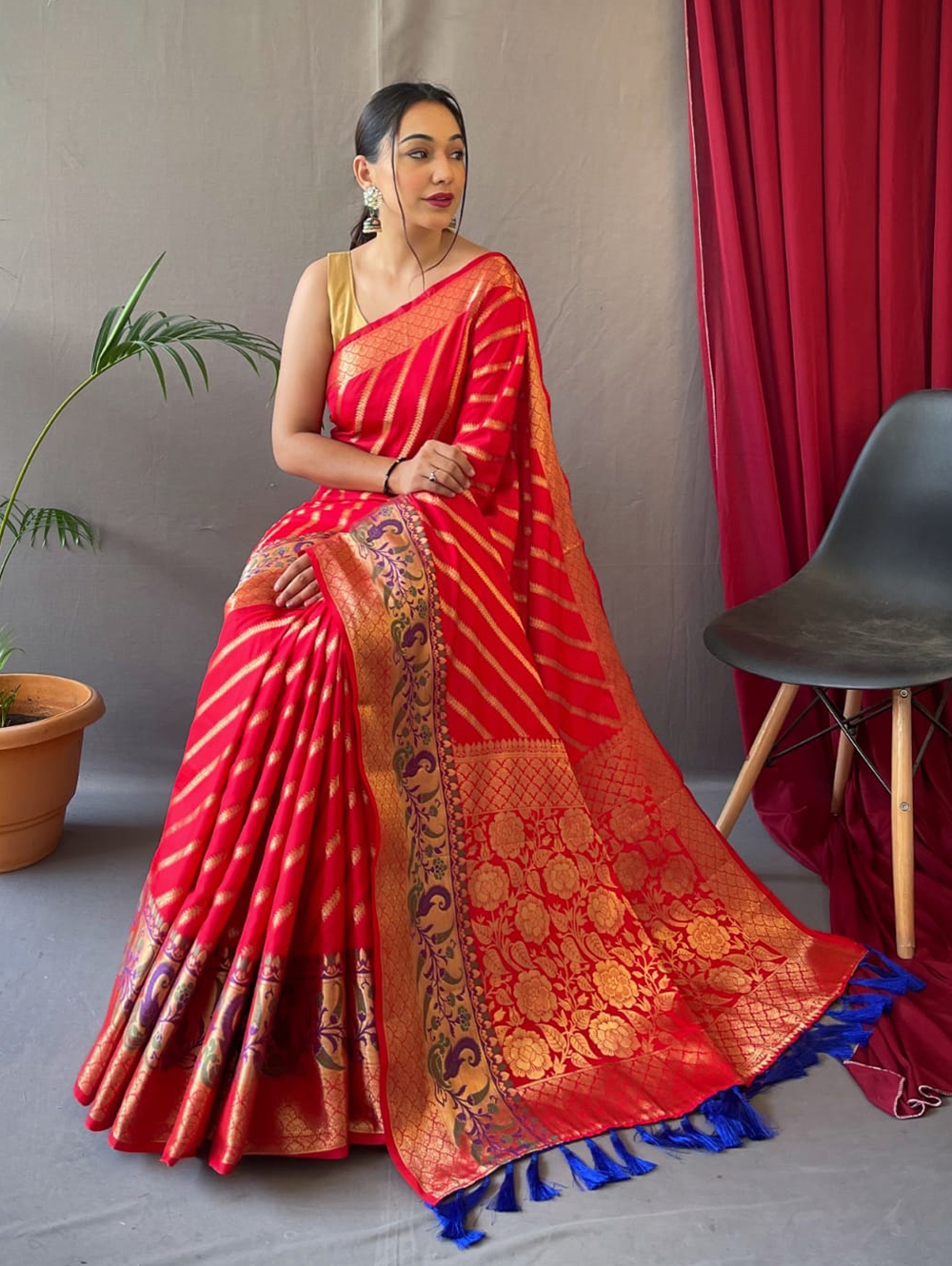 Zari Silk Saree Banarasi Saree Online Only On Dvanza - dvz0003402