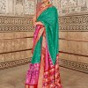 Green Soft Cotton Silk Patola Saree - dvz0003268