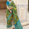 Green Soft Cotton Silk Patola Saree - dvz0003269