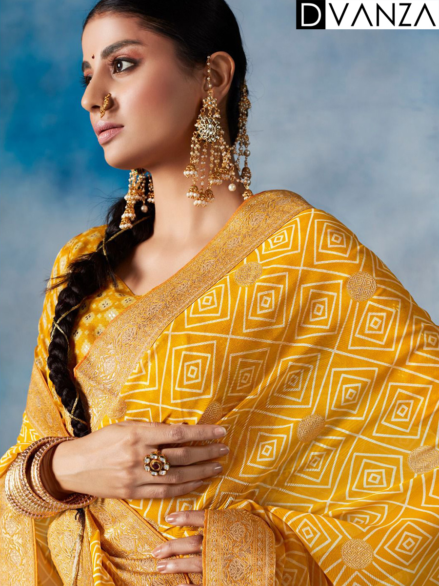 Buy Best Yellow Saree For Haldi Function Online 2024