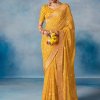 Haldi Special Saree Weightless Fabric With Bandhej and foil Print And Weaving Border - dvz0003647