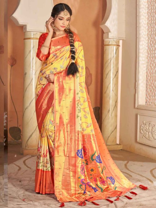 heavy-kalamkari-print-soft-silk-saree-with-muniya-border-and-paithani-pallu-dvz0003722