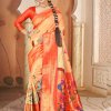 Heavy Kalamkari Print Soft Silk Saree with Muniya Border Paithani Pallu