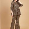 Kalamkari poly Silk printed co-ord set - dvz0003703