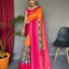 Women's Trendy Bandhej Kalamkari Saree dvz0003433