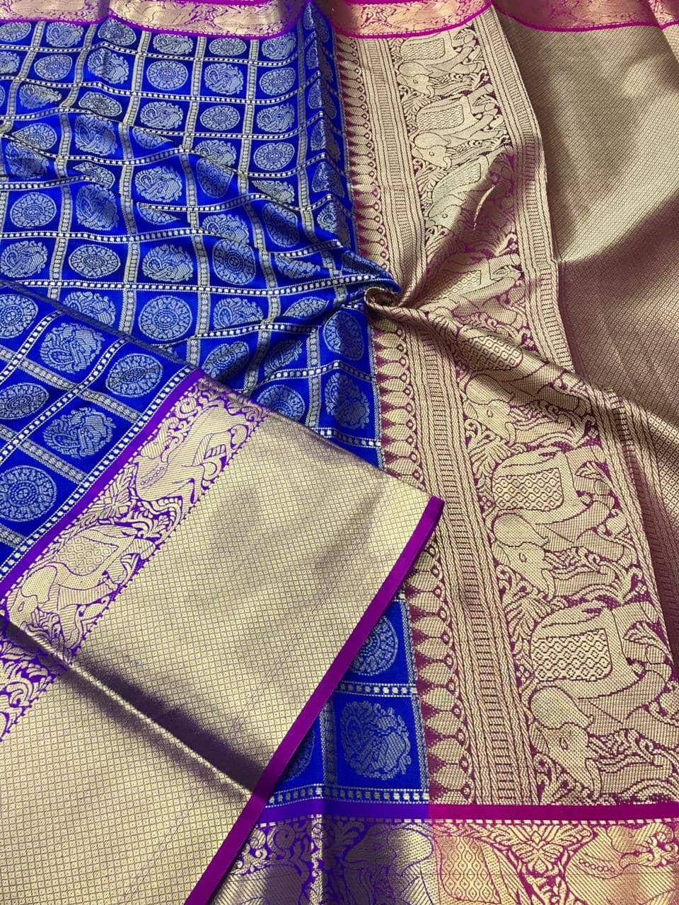 kanchipuram silk saree in Blue dvz0001847 kanchipuram silk saree in Blue dvz0001847
