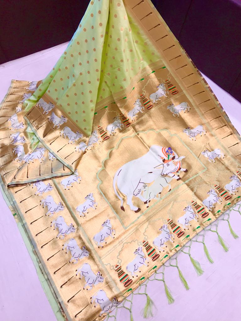 Light Green Kanchipuram Silk Saree