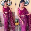 magenta Ready To wear Sequin Designer Saree dvz0003917