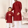 maroon Readymade Kurta with Pajama dvz0002705