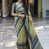 Multi Colored Beautiful Branded Weaving Silk Saree - Mannat