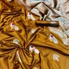 Mustard Mor Lichi Silk Weaving Jacquard Saree