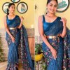 navy blue Ready To wear Sequin Designer Saree dvz0003917