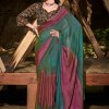 3D Velvet Chiffon Saree With Sequence Blouse - dvz0003247