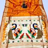 orange Function Special Marathi Paithani attractive saree dvz0002716