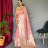 pink Linen Silk Saree dvz0003898