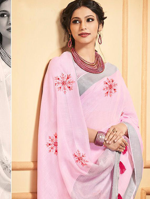 pink-colored-beautiful-embroidered-branded-linen-saree-dvz000160 (1)