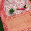 pink soft banarasi lichi silk patola saree dvz0001901