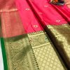 pink soft silk with attractive gold jari work saree dvz0001822