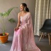 Pure 5mm silvet sequence work saree with all over work - dvz0003284