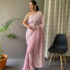 Pure 5mm silvet sequence work saree with all over work - dvz0003284