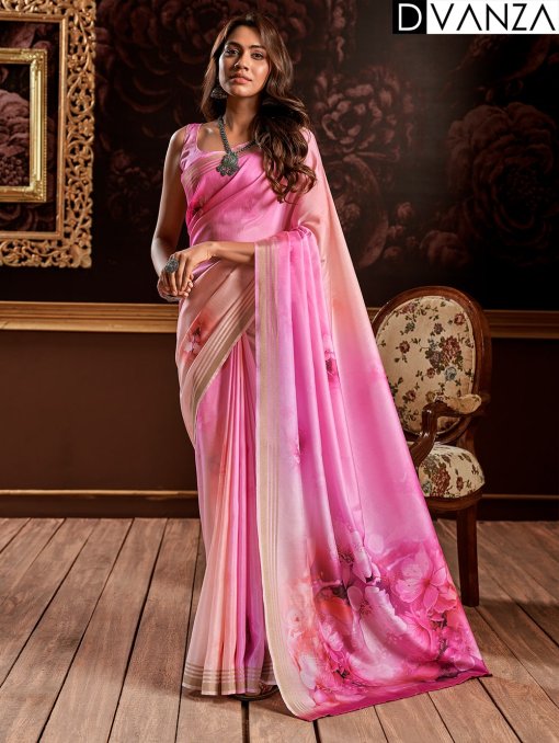 Pure Handloom Silk Saree with Enchanting Floral Digital Print