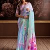 Pure Handloom Silk Saree with Enchanting Floral Digital Print