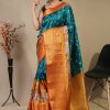 Pure kanchipuram saree with 3D kalamkari prints - dvz0003287