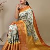 Pure kanchipuram saree with 3D kalamkari prints - dvz0003288