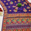 Blue Pure Kashmiri Pashmina Silk Saree with vibrant Meena weaving and a stunning designer pallu.
