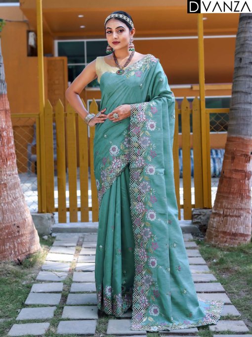 Pure Marks Silk Sarees with Exquisite Embroidery and Cutwork Border