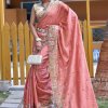 Pure Marks Silk Sarees with Exquisite Embroidery and Cutwork Border