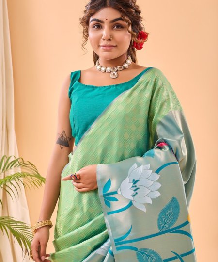 Pure Paithani Silk Sarees with Majestic Meenakari Motifs - dvz0003919