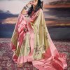 Pure Satin With Self Weaving Saree - Dual Shade & Floral Digital Premium Quality - dvz0003848