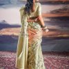 Pure Satin With Self Weaving Saree - Dual Shade & Floral Digital Premium Quality - dvz0003851