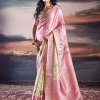 Pure Satin With Self Weaving Saree - Dual Shade & Floral Digital Premium Quality - dvz0003852