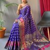 Silk Gold Zari Banarasi Saree buy Online on Dvanza - dvz000339