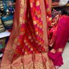 Pure Silk Saree with Original zari and Multicolor Weaving: Perfect for South Indian Weddings - dvz0003751