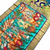 Pure Soft Kalamkari Paithani Silk Saree with Original Gold Zari Digital Print Design - dvz0003794