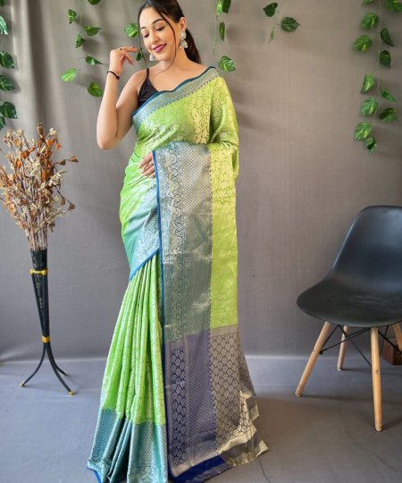 Pure tissue Combination Saree with Attractive Zari weaving - dvz0003296