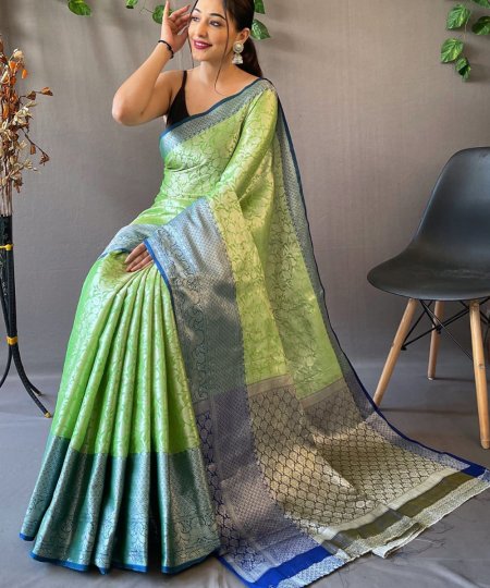 Pure tissue Combination Saree with Attractive Zari weaving - dvz0003296