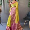 Pure tissue Combination Saree with Attractive Zari weaving - dvz0003299