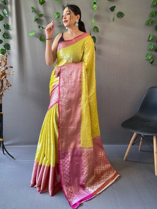 Pure tissue Combination Saree with Attractive Zari weaving - dvz0003299