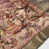 Pure Tussar Silk Saree with Handpainted Kalamkari Print and Zari Weaving - dvz0003937