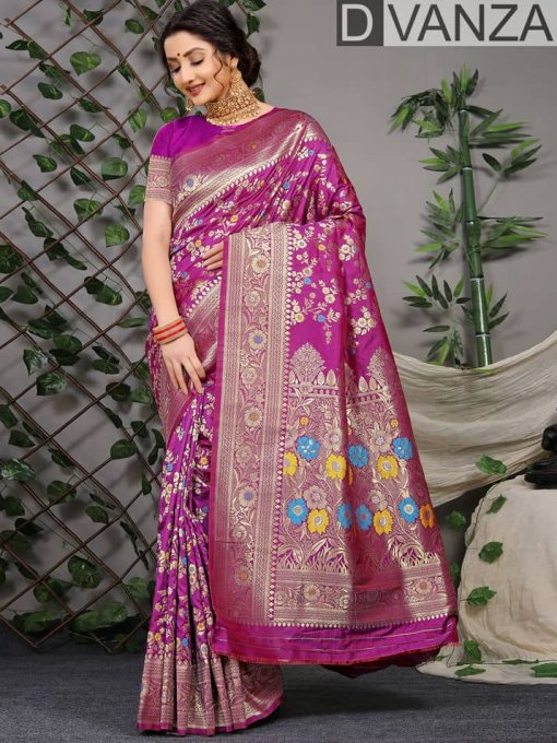 purple color traditional branded saree dvz0003521