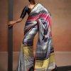 Shop Bollywood Satin Crape Sarees with Exquisite Digital Prints Online - dvz0003854