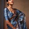 Shop Bollywood Satin Crape Sarees with Exquisite Digital Prints Online - dvz0003859