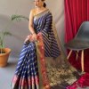 Gold Zari Silk Banarasi Saree Online - dvz0003397